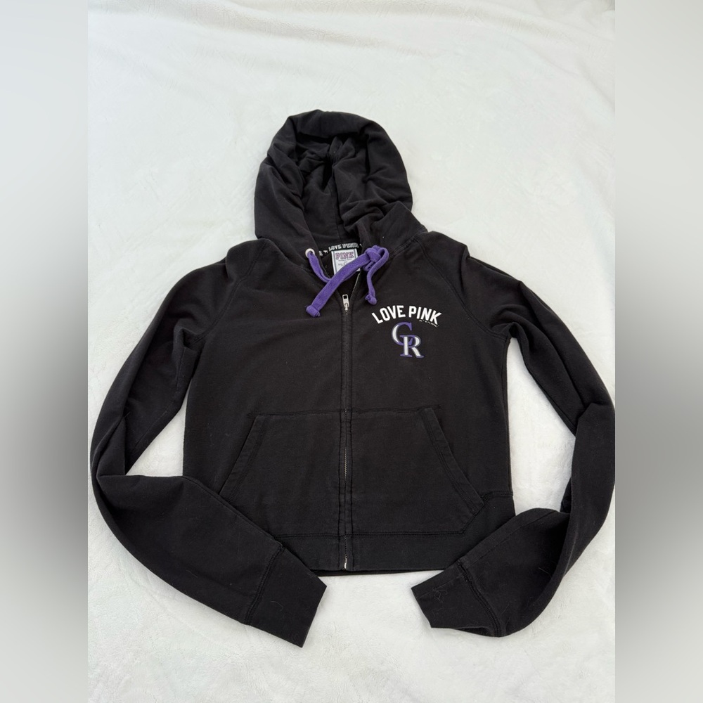 Vintage Victoria's Secret PINK Small Colorado Rockies Hoodie